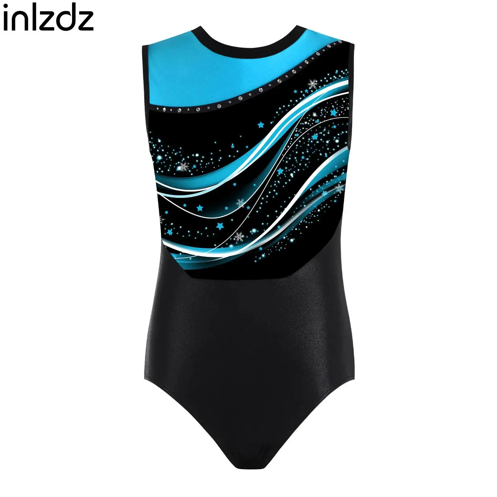 

Kids Girl Gymnastics Figure Skating Acrobatics Leotard Costume Sleeveless Breathable Bodysuit Performance Party Ballet Dancewear