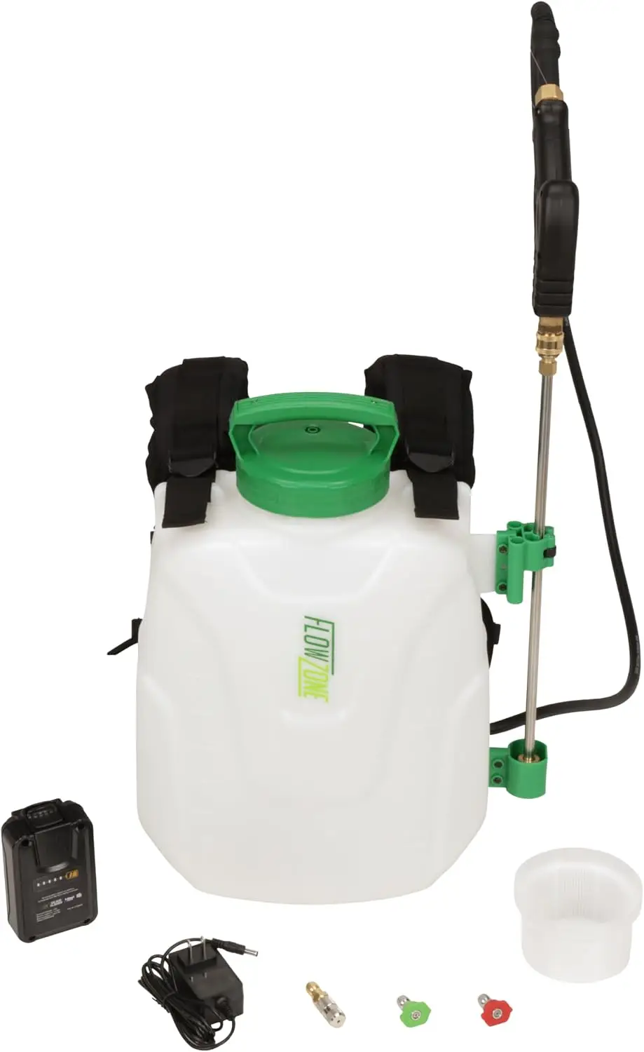 Battery Powered Backpack Sprayer Variable Pressure 5 Position Electric Lawn Garden 25 Gallon 8 60 PSI 2 Hours Continuous Sprayin