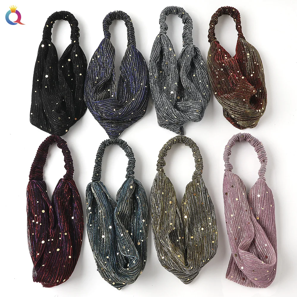 1pc Korean Style Gray Hair Concealer Headband Turban Wide Hair Wrap for Face Wash Vintage Press Hair Hoop Wholesale