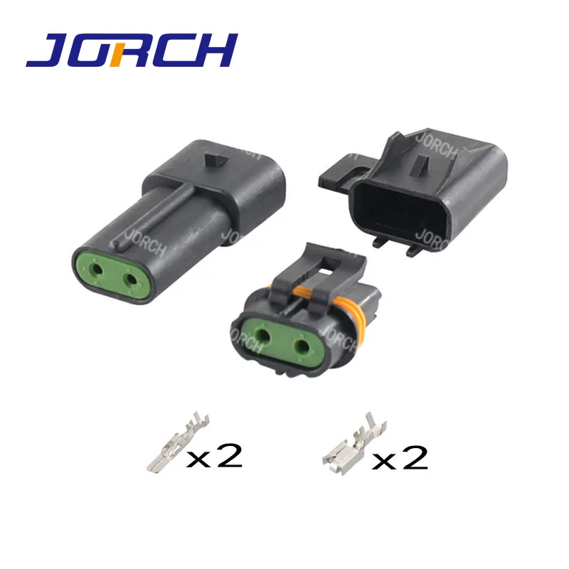 5 Set Delphi 2 Pin Female And Male Connector sealed automotive electrical connector 12033769  12034269 for Fan plug