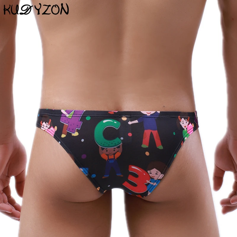 Sexy Briefs Men Bikini Male Panties Slip Hombre Calzoncillos Men Print Breathable Briefs U Pouch Lingerie Cuecas Gay Underwear