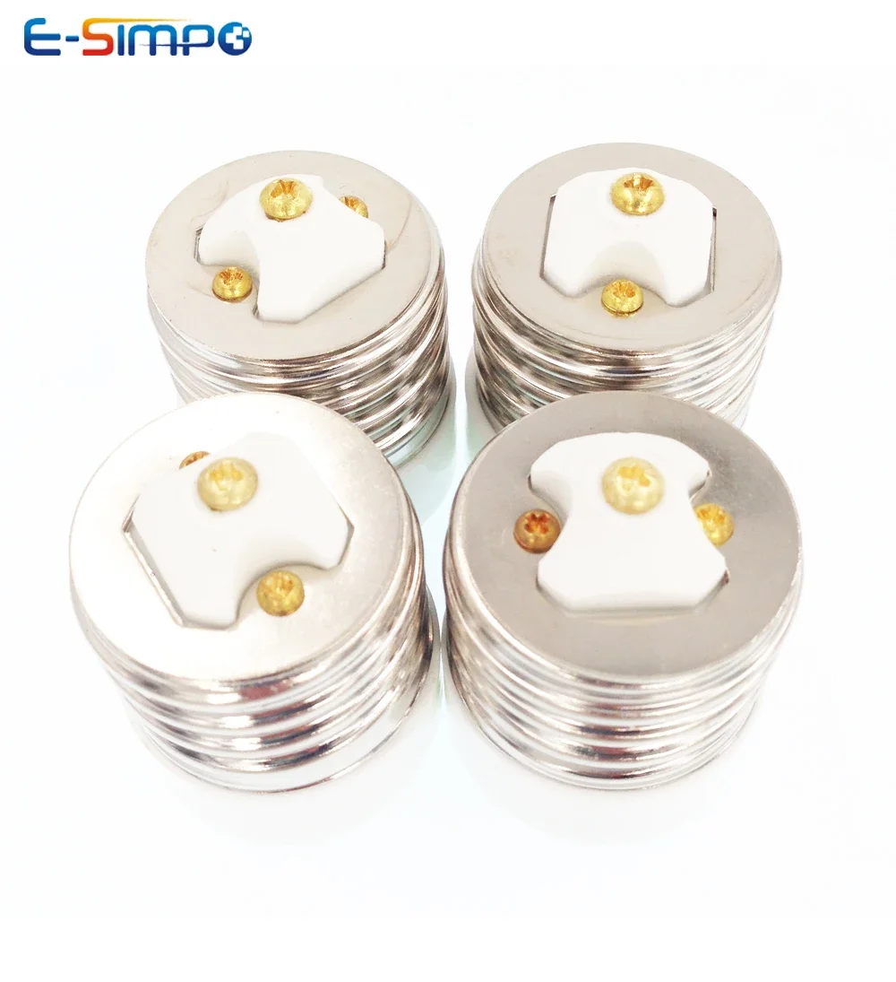 2PCS E40 E39 to E26 E27 Adapter Mogul To Standard Medium Light Bulb Lamp Socket Porcelain Converter,Max 660W 200℃ Heat-resistant