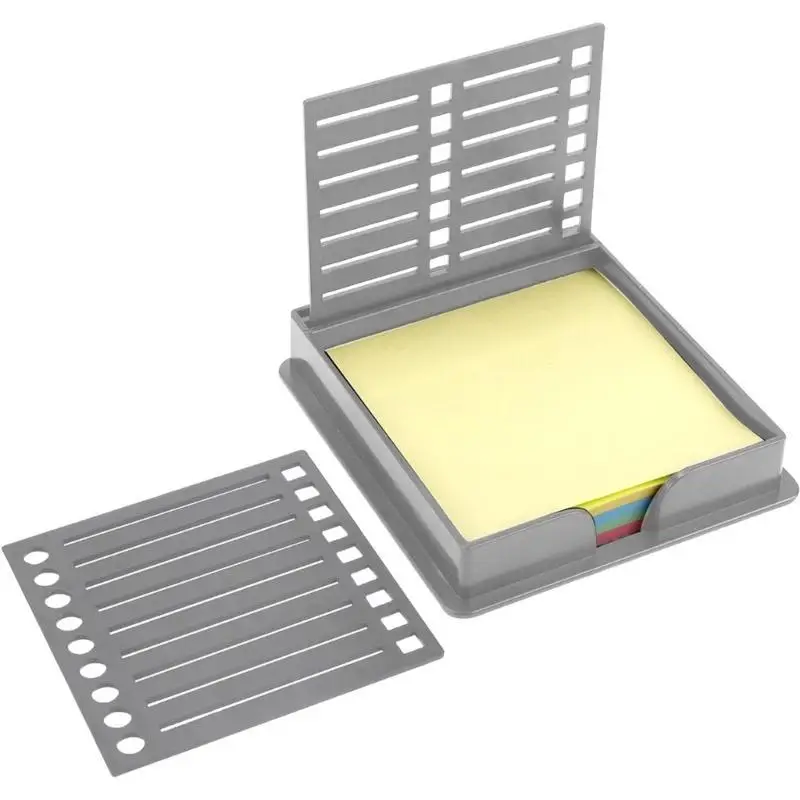 

G6KF Multipurpose Sticky Note Dispenser with Stencil Templates for Various Office Supplies Desk Organized Daily Use
