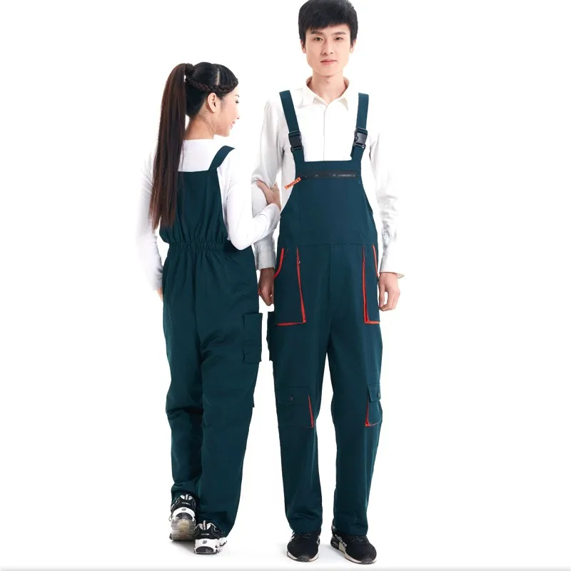 Mens Wear Resistant Overalls Jumpsuit Adjustable Straps Multiple Pockets Work Dungarees Male Bib And Brace Coveralls