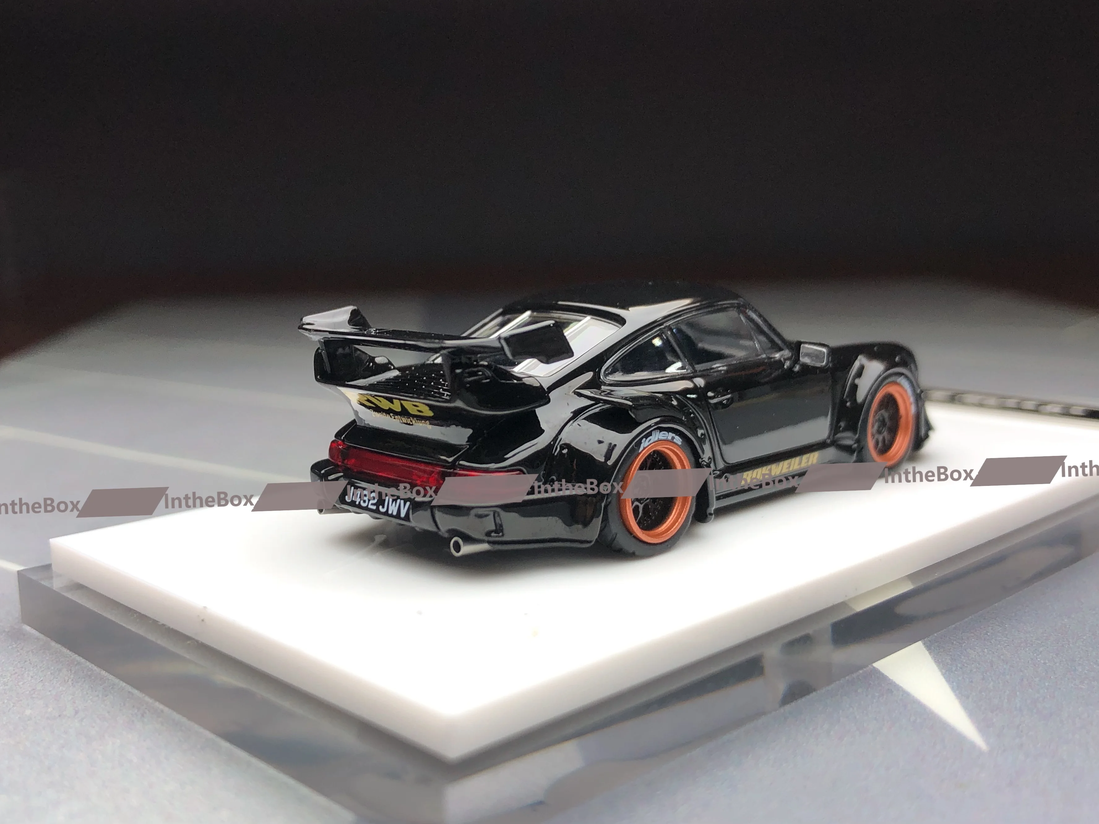 Star Model 1:64 RWB 964 GT Black Diecast Model koleksi mobil mainan hobi edisi berlapis