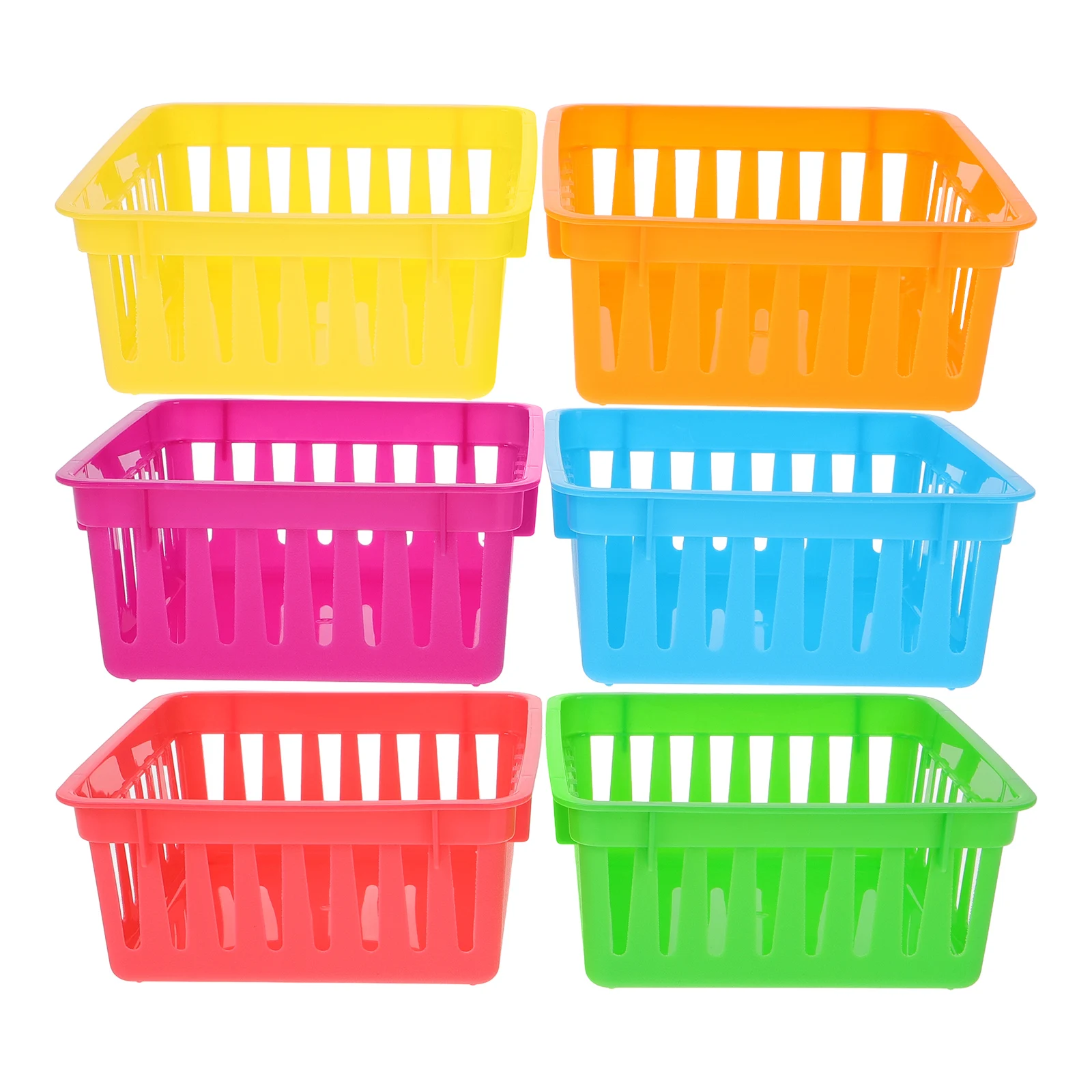 

6 Pcs Classroom Storage Containers Baskets Trays Organization Bins Plastic Pencil Organizer