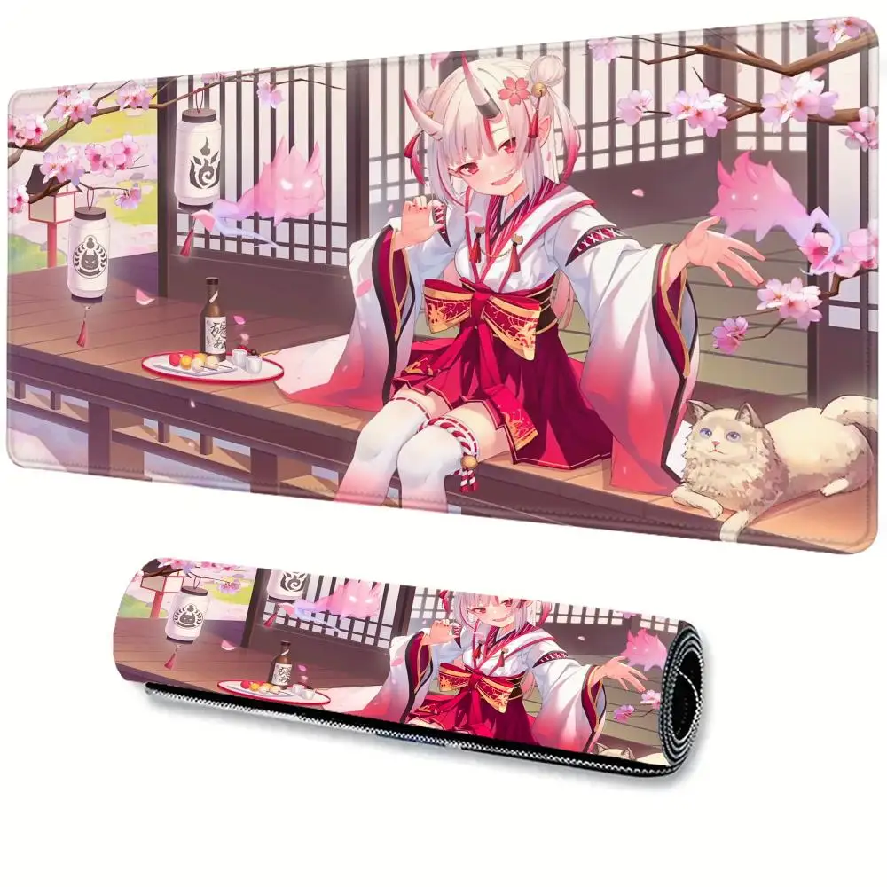 

Hololive Nakiri Ayame Коврик для мыши Резиновый настольный коврик Офисный большой игровой коврик для мыши Аниме Коврик для мыши с запирающимся краем Нескользящий ковер для геймера