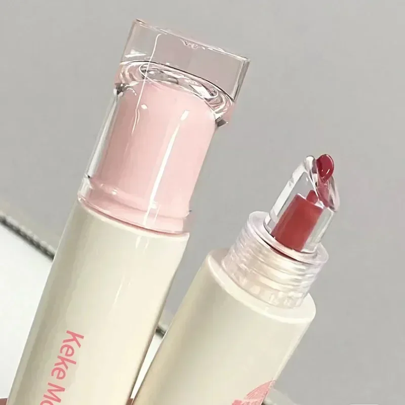 Glossy Mirror Tea Red Liquid Lipstick Crystal-frozen Glossy Lip Glaze Waterproof Long Lasting Lip Gloss Doodle Lip trucco coreano