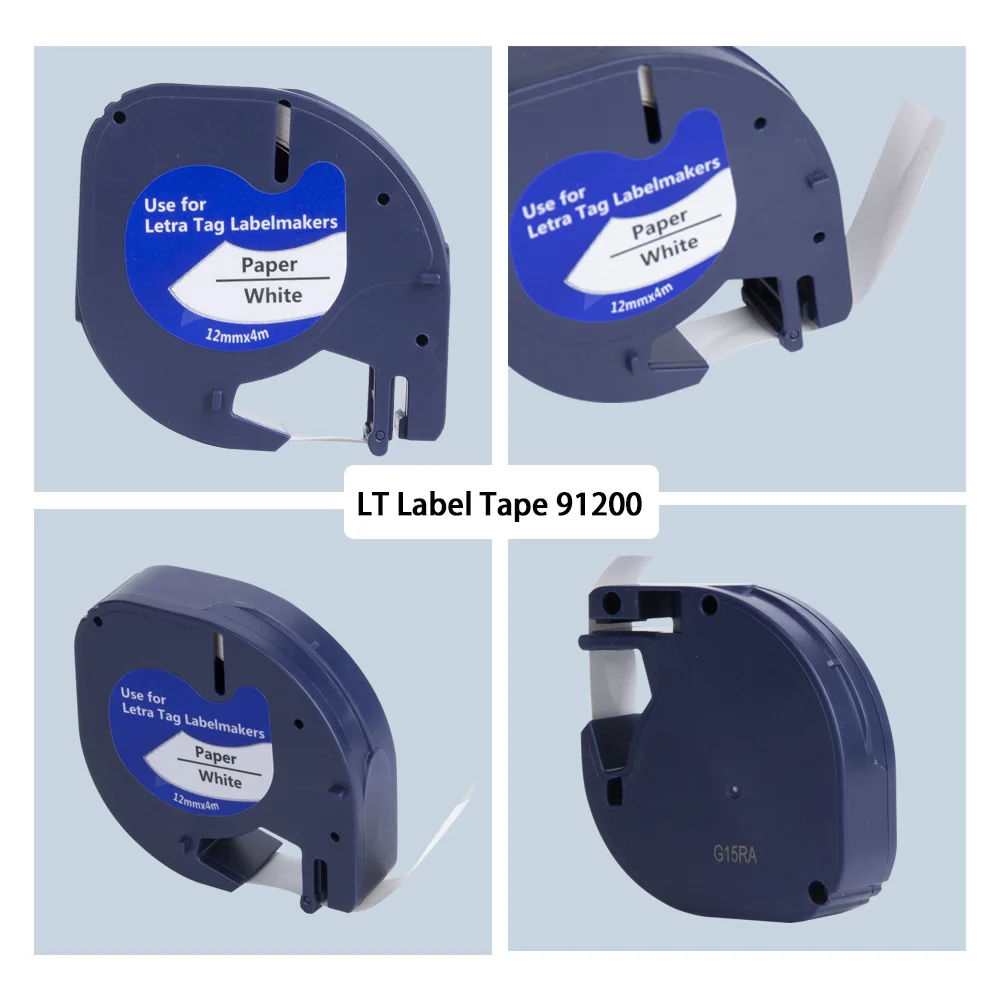 Tape Dymo Letratag 59421 (S0721510) 91200 12Mm X 4M Papier Wit Vervanging