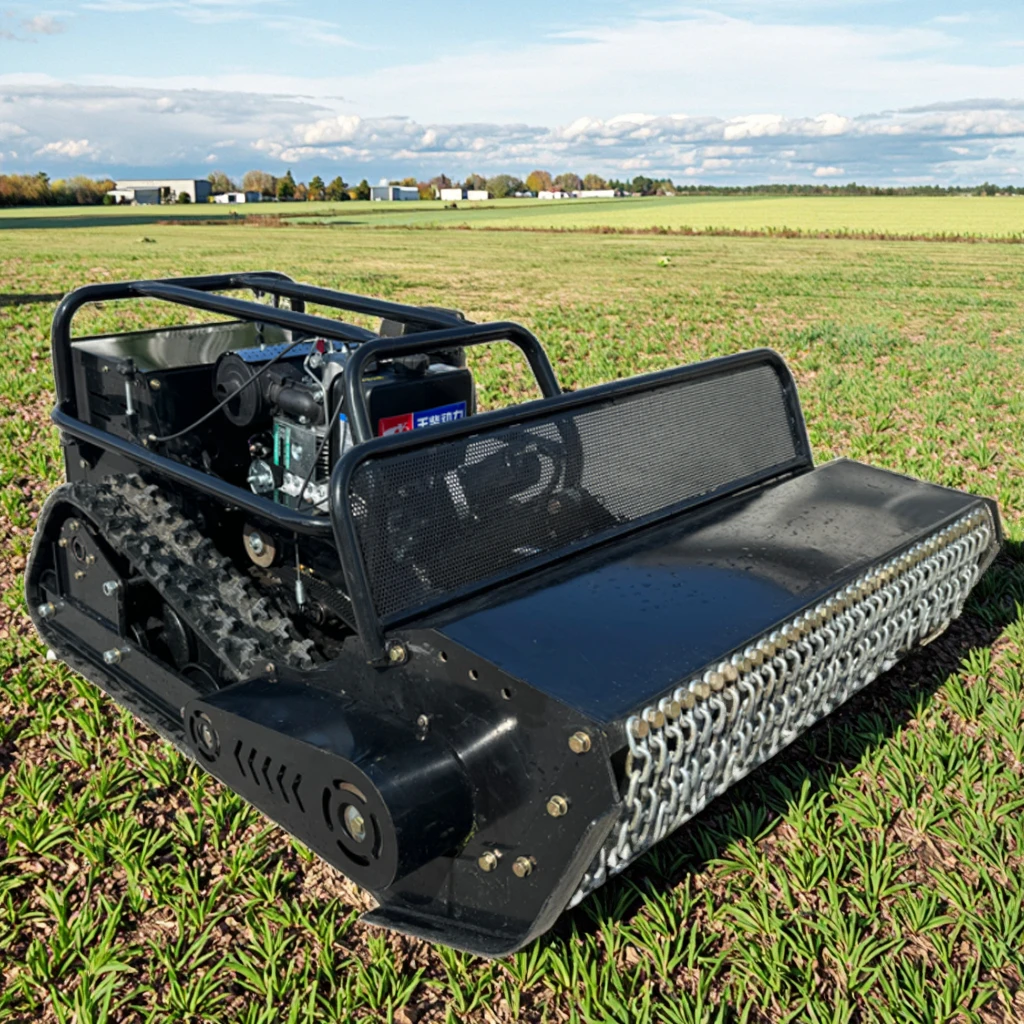 Diesel-Powered 100cm Cutting Width 20HP Autonomous Rotary Blade Mulcher with 500m Remote Control for Farm Use