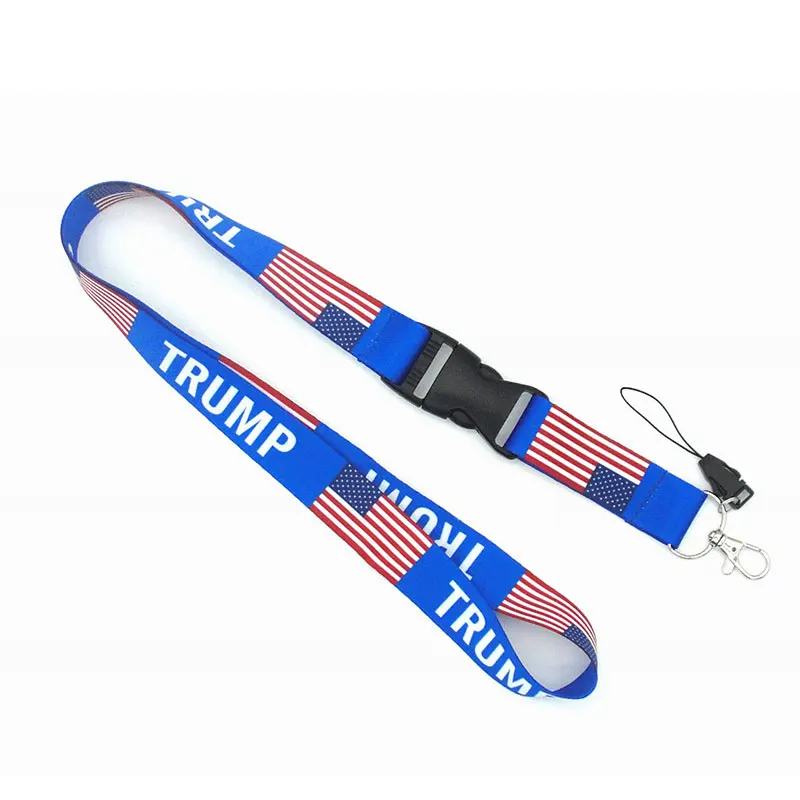 10-50Pcs TRUMP Keychain Neck Strap Lanyard Polyester Keychain Lanyards