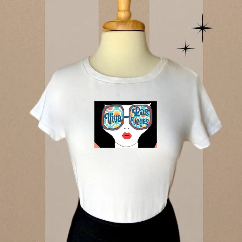 Viva Las Vegas chica camisa Rockabilly camiseta Rockabilly fin de semana Las Vegas despedida de soltera somos lo que sucede en Vegas