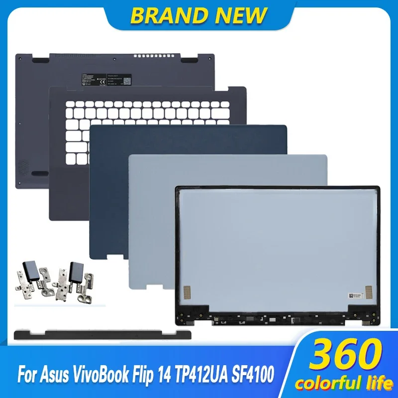 For Asus VivoBook Flip 14 TP412 TP412U TP412UA SF4100 TP412F LCD Back Cover Hinges Palmrest Bottom Case Top Cover