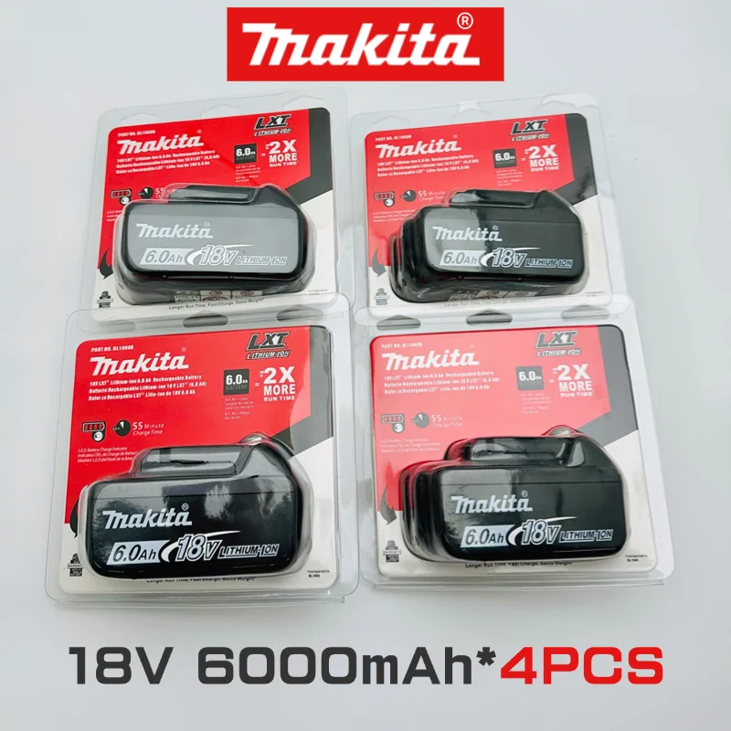 

Оригинальный аккумулятор для инструментов Makita 18 В, литий-ионный аккумулятор BL1860B 6 Ач, сменный аккумулятор для электроинструментов серии Makita 18 В LXT