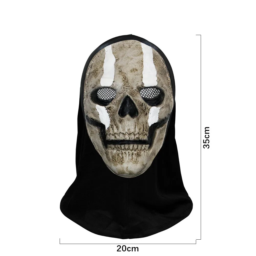 Gruselige Halloween-Vollkopf-Totenkopfmaske, Realistischer Latex-Helm für Erwachsene, Gruseliges Skelett – Detail 5