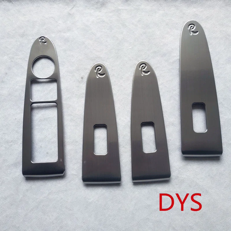 Interior Window Control Panel Trim Cover for Kia Sportage R 3 MK3 III 2011 2012 2013 2015 Metal Car Styling Accessories 4 Pcs