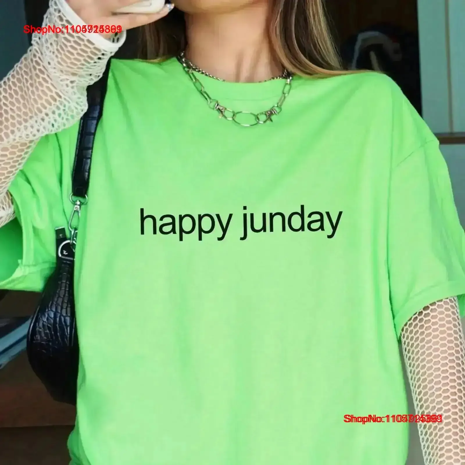 Jake Shane T Shirt Happy Junday Funny Lime Green Meme Puss Brat Retro Style Y2K Viral Celebrity XCX Bumpin That vintage Washed