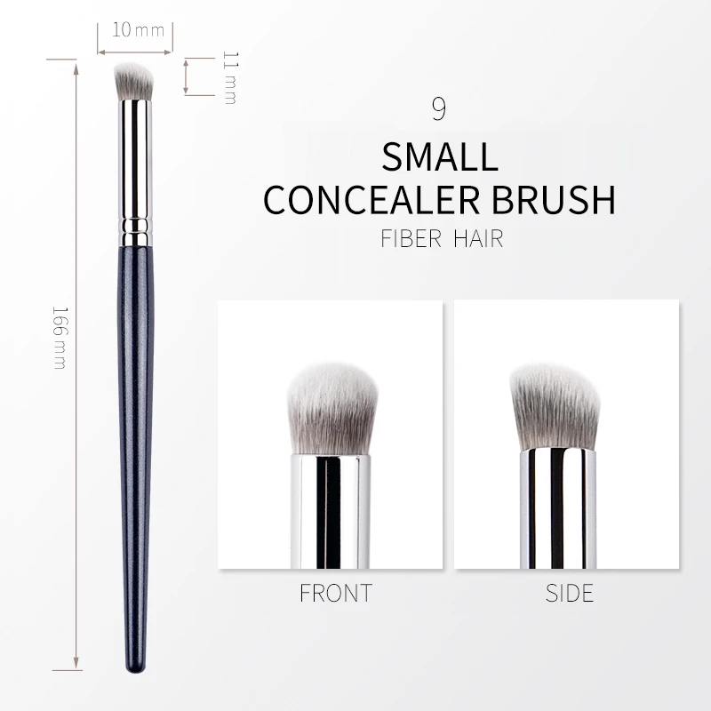 Small Angled Concealer Brush Vegan Synthetic Fiber No Streak Concealer Brush for Under Eye & Acne Spot Professional Makeup Cosme