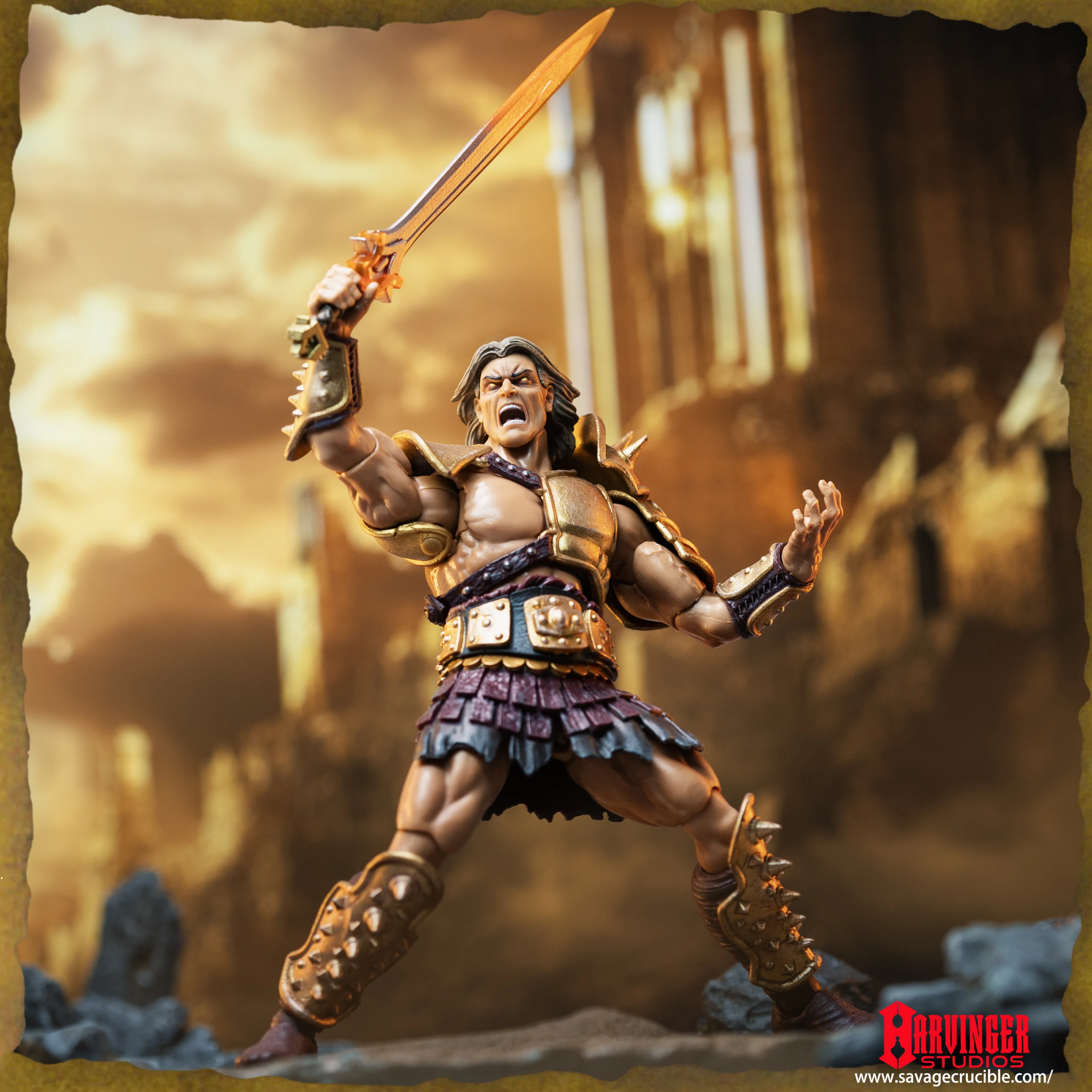 Hs Studio 1/12 Skala Męski Żołnierz Barbarzyńca Seria Savage Furnace 2 Fale Pełny Zestaw Model 6 Calowa Figurka Akcji Kolekcjonerski Prezent