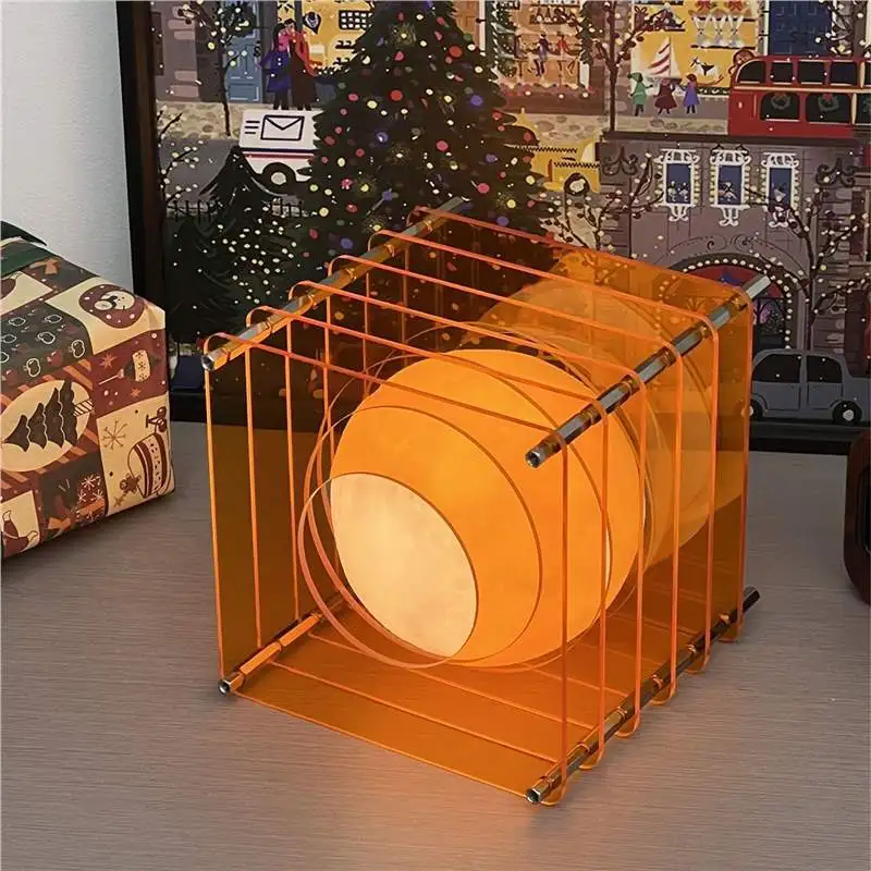 Künstlerische Schreibtischlampe, Atmosphärisches Acryl-Nachtlicht mit Aufladefunktion, Design für Büro, Wohnzimmer-Dekoration, Einzelhandel