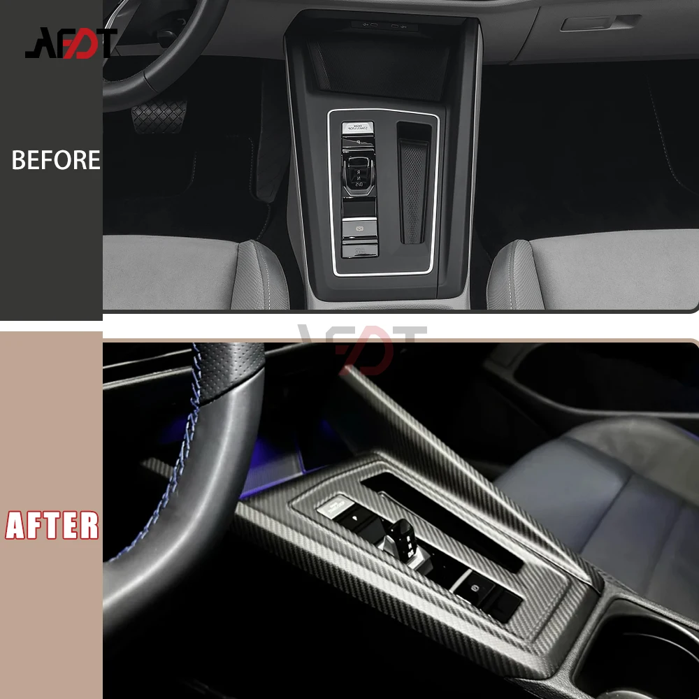 LHD&RHD For Golf R GTI GTD GTE Golf 8 MK8 Golf 8.5 MK8.5 2020-2026 Carbon Fiber Center Console Panel Interior Cover Accessories