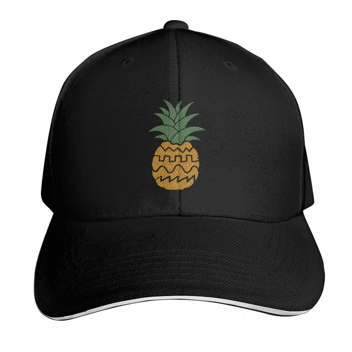 Synthesizer Waveform Pineapple Classic T-Shirt Baseball Cap Men Women Casual Summer Sport Sun Cap