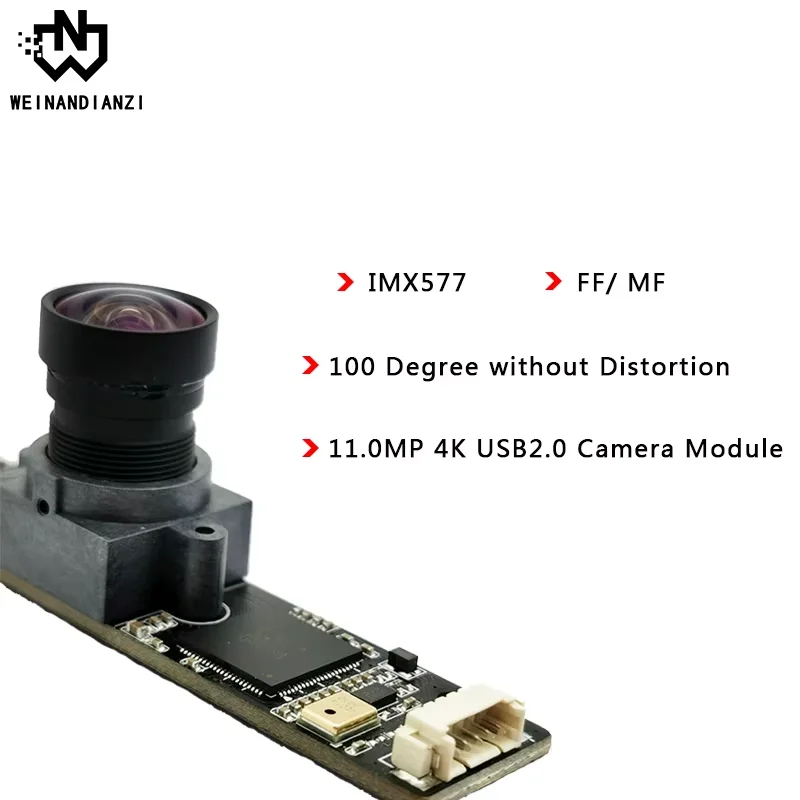 HD 11MP 4K USB2.0 Camera module CMOS IMX577 100 120 145Degree without Distortion FF/MF Drive-free plug and play 3840 Hx 2160