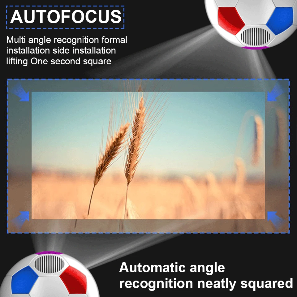 جهاز عرض إصدار خاص لكرة القدم لعام 2026 500 ANSI Full HD 1080P Android13.0 BT5.4 WiFi أجهزة عرض منزلية خارجية لكرة القدم #4