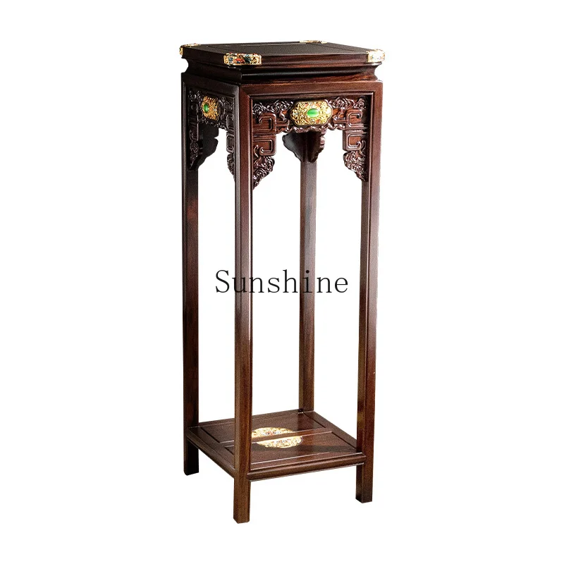 

Simple, rosewood, new Chinese solid wood storage, bonsai rack edge