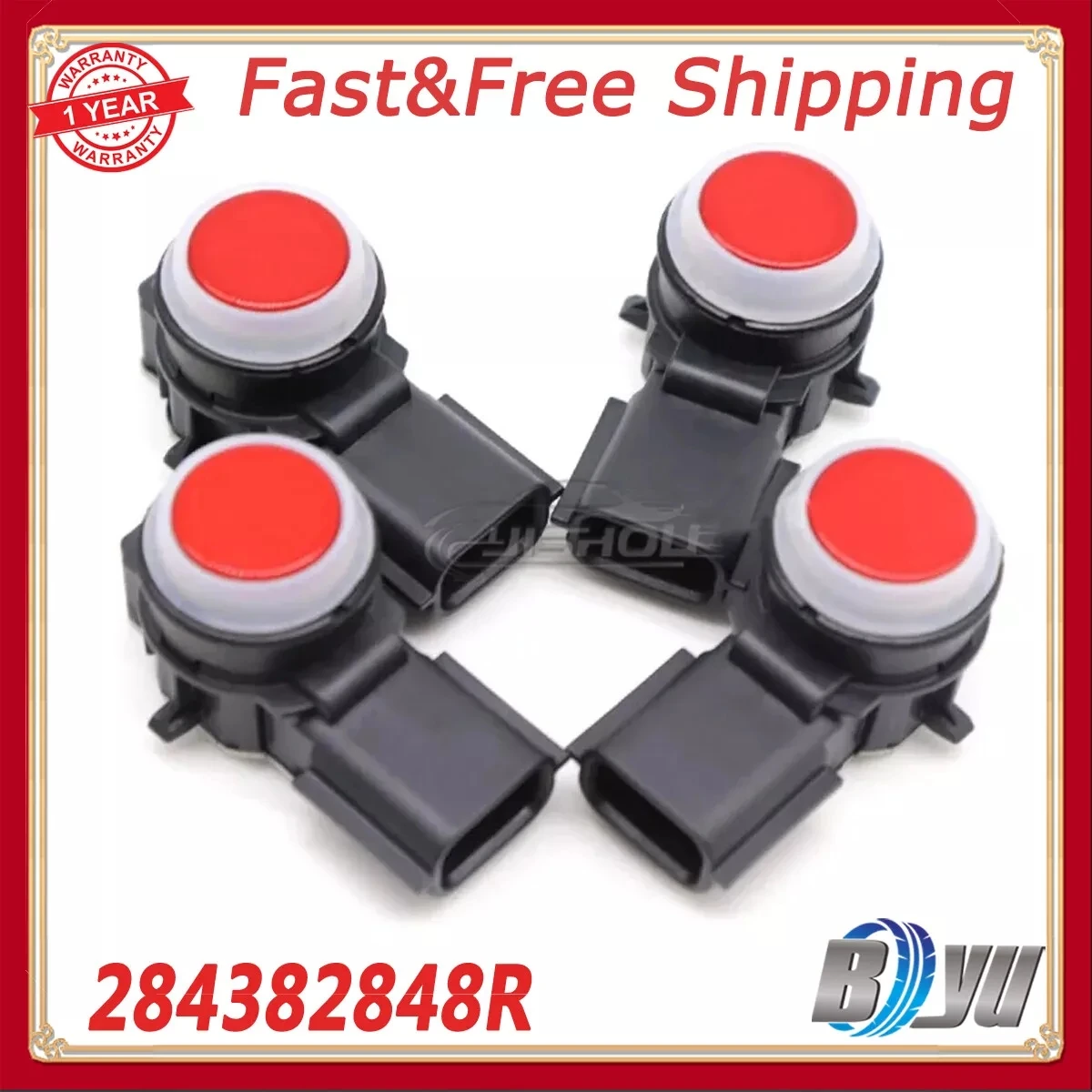 

4PCS Bumper Parking Assist Sensor 284382848R 0263023789 28438-2848R 28438 2848R