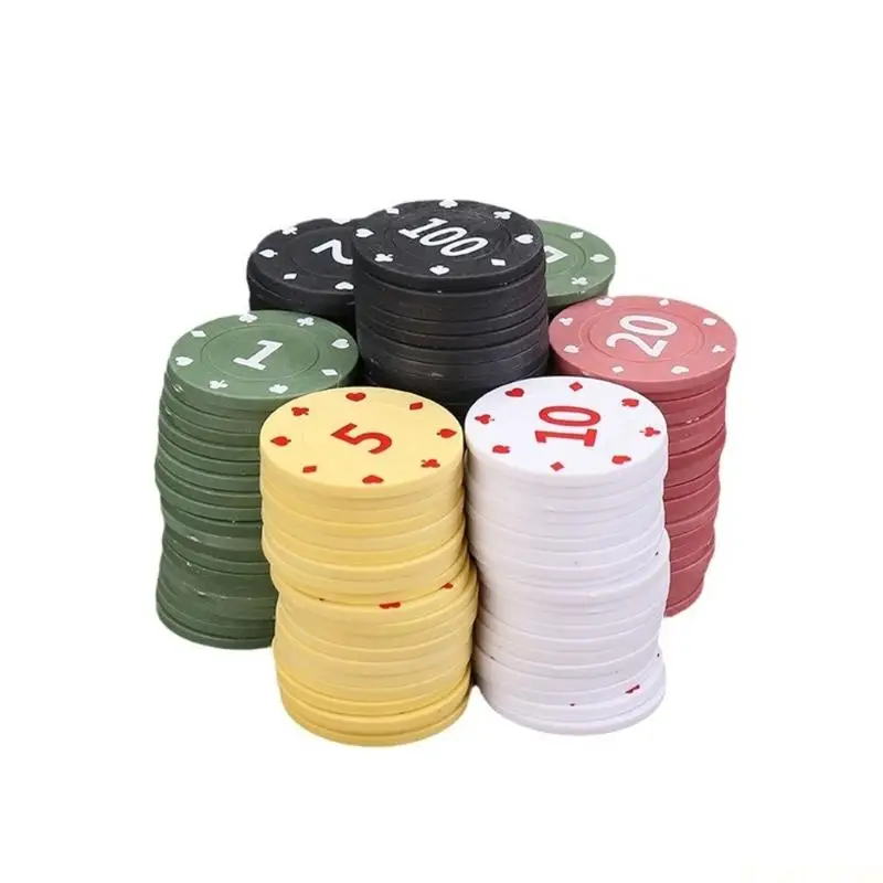 

M5TC 100Pieces Money Chip Gambling Game Mahjong Playings Other Recreations Game