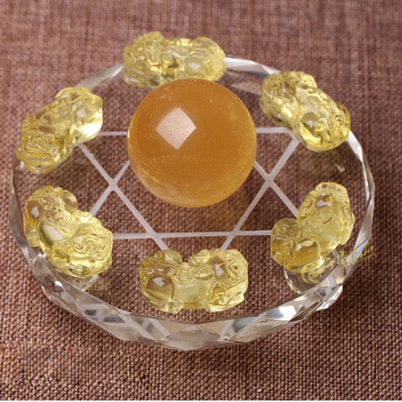 

Rough stone natural citrine pink purple white obsidian ornament