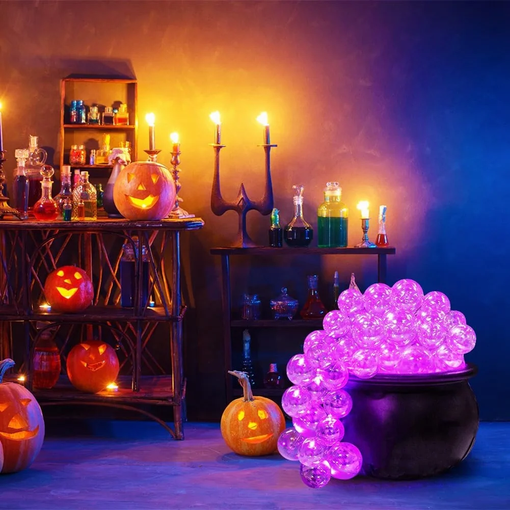 Halloween Bubbling Cauldron Set Halloween Decorations Indoor DIY Kit with Clear Ball Halloween Decor Multicolor