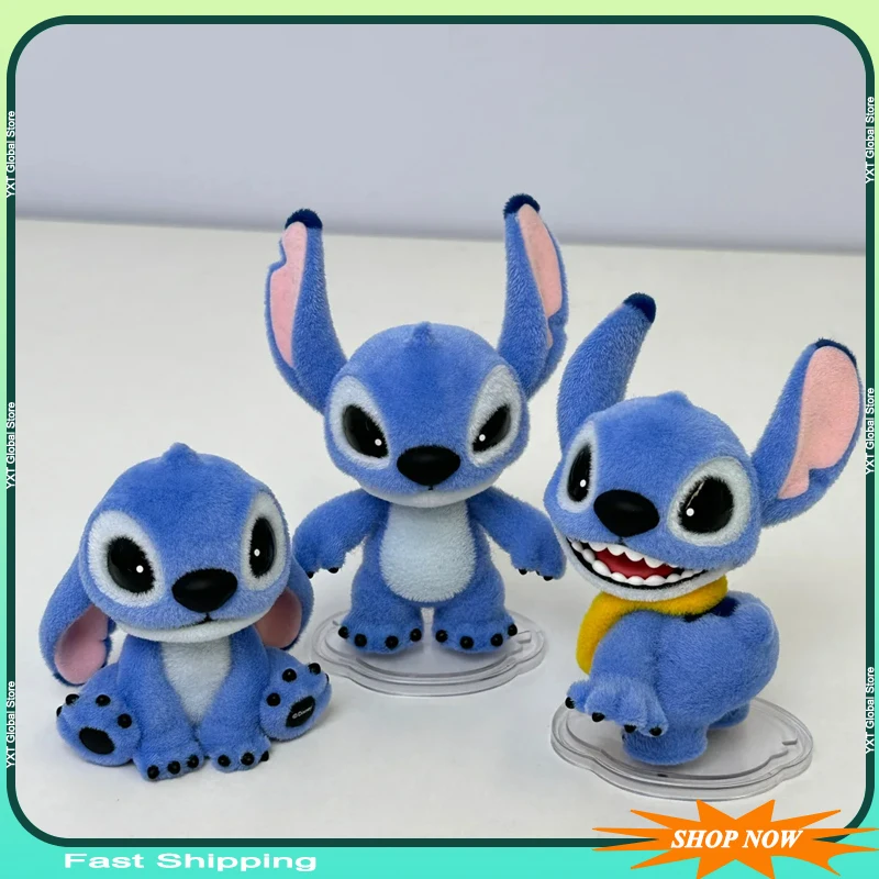 

Original Disney Stitch Furry Adventure Series Blind Box Anime Flocking Plush Doll Mystery Box Surprise Toy Girl Gift Xmas Gift