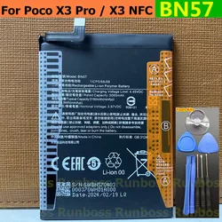 New High Quality BN57 5160mAh Battery For Xiaomi Pocophone Poco X3 Pro / X3 NFC X3Pro X3NFC Replacement Mobile Phone Batteries