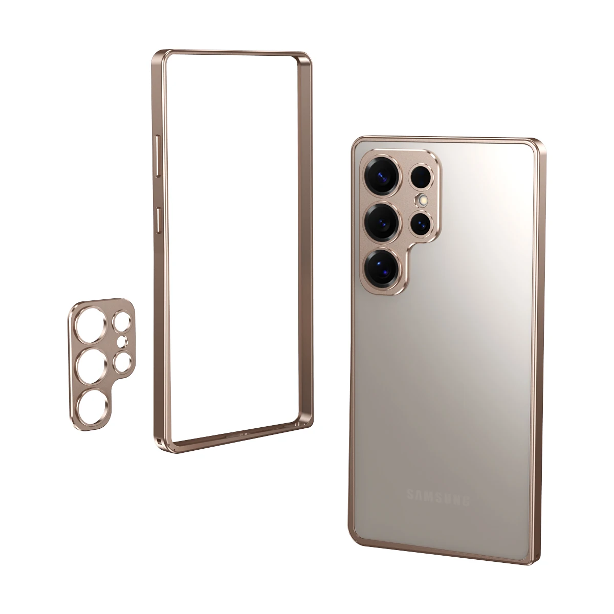 Aluminiumrahmen Metall Bumper Hard Case für Samsung Galaxy S25 Ultra S24 Plus S25 Ultra S25+ S25 Legierung Objektivschutz Telefonabdeckung