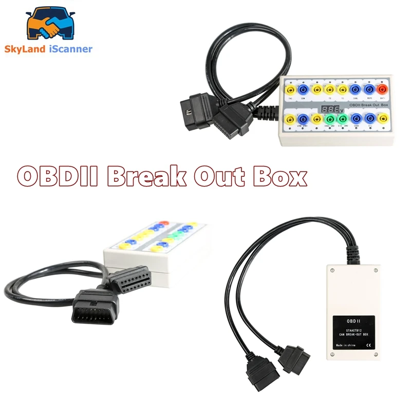 Newest OBD2 Pin Out Box BreakOut Box Tester OBD2 Protocol Diagnostic Connector Pin Out Box OBDII Protocol Detector High Quality