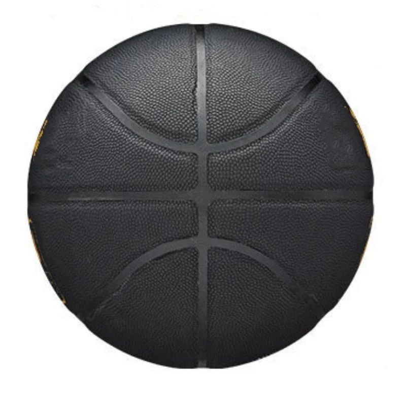 高品質カスタムロゴ入り、サイズ7、PU素材使用、名入れ可能、トレーニング用ブラックバスケットボール