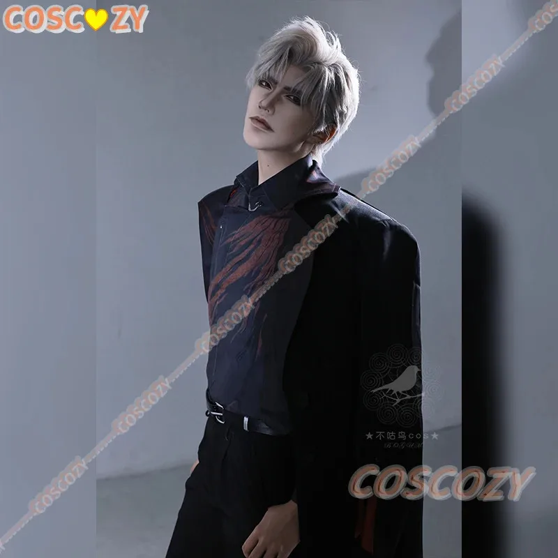 2025 22 jogo amor e espaço profundo sylus relentless conquistador cosplay traje masculino peruca carmesim véu uniforme onicominus parte de halloween