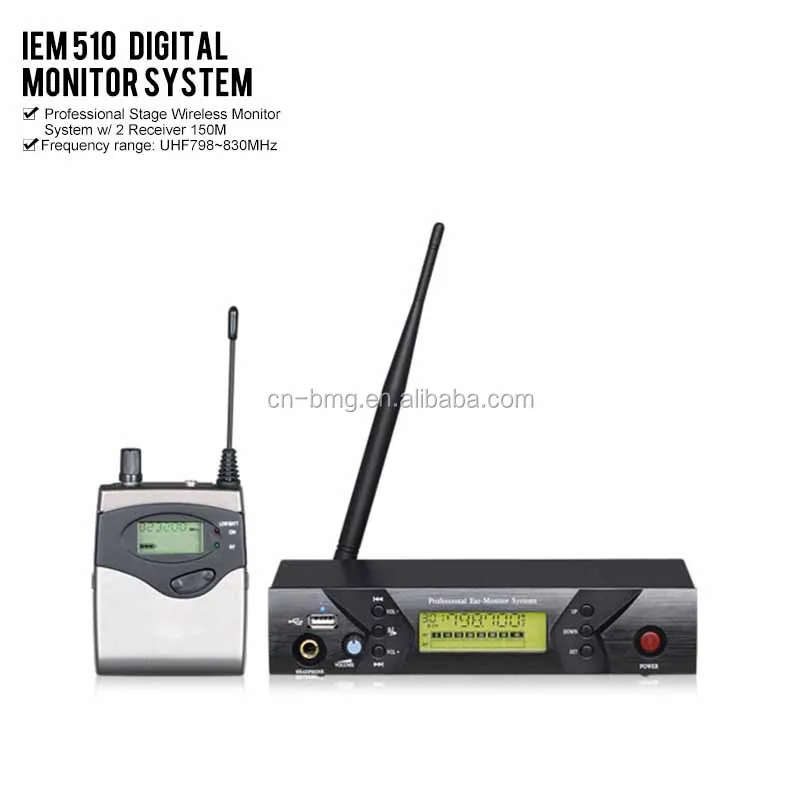 IEM-510 Stage Monitoring Systems IEM 510 Digital Wireless in Ear Professional Stage Wireless Monitor System W/ 2 Receiver 150M