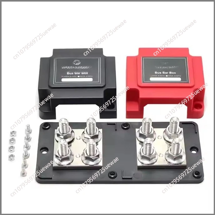 

Latest Version Black and Red 400A 12VDC Bus Bar Marine 8 Way M8Post Connector Power Distribution Block With Cover&Nuts