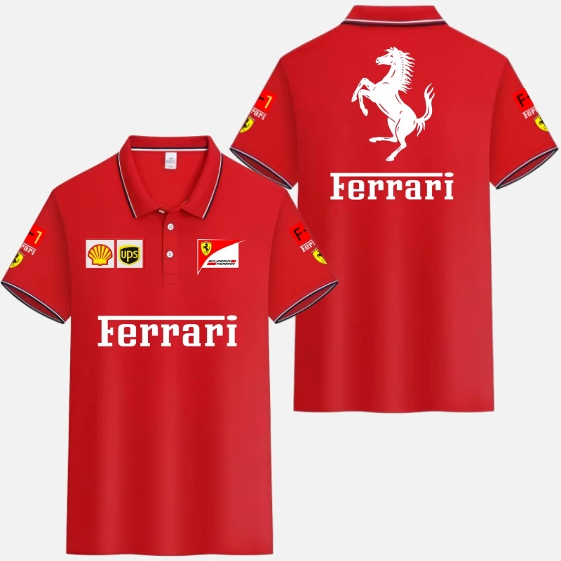 Scuderia Ferrari 2026 Charles Leclerc Hamilton Schumacher POLO Shirt, Outdoor MOTO Motorcycle Riding Apparel, Racing Fan POLO.