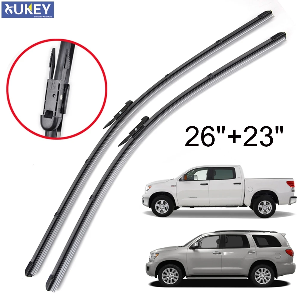 Xukey Windshield Wiper Blades For Toyota Tundra Sequoia Front Window 2008 2009 2010 2011 2012 2013 2015 2016 2017 2018 26\