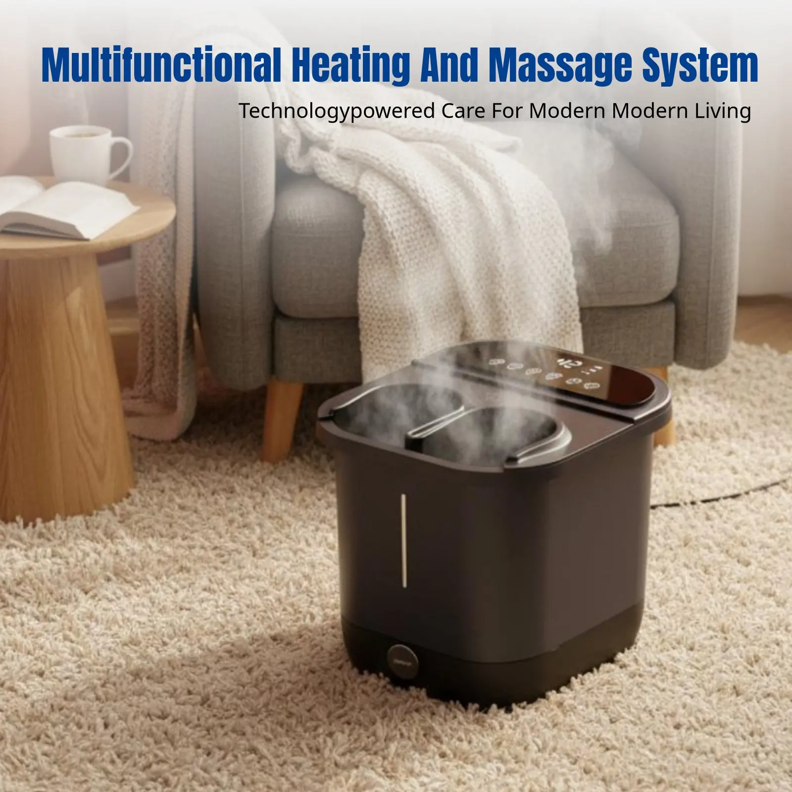 

Foot Spa Basin, Heated, Electric Massage, Deep Basin, Home Wellness Care, ZY-F7