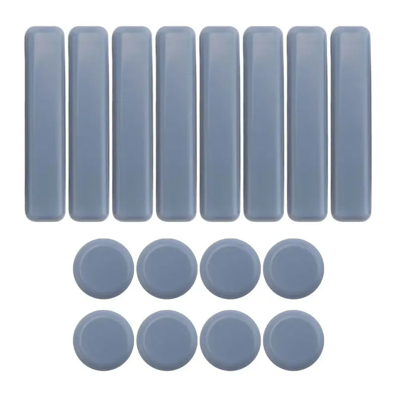 ABMS-16 Pcs Furniture Glides PTFE Sliders Self-Adhesive Furniture Glides Set Round Square For Furniture Easy Movers