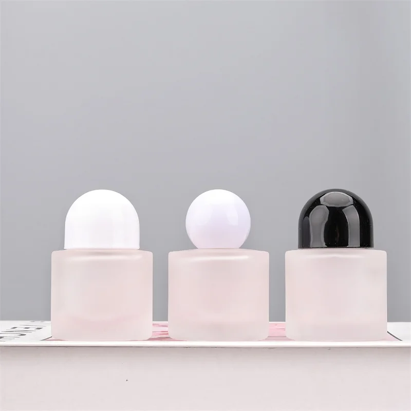 100pcs 30ml Frosted Glass Perfume Spray Bottle Makeup Sub-Bottling Sample Bottle for Portable Cosmetic Travel Containers