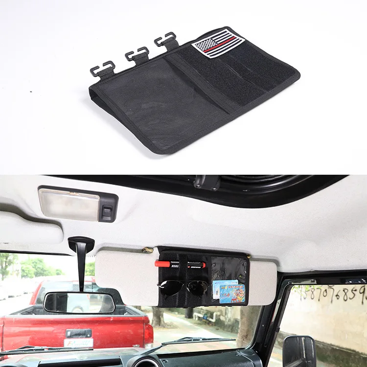 Sun Visor Storage Bag 1-piece Set Universal Left And Right For 04-19 Land Rover Defender