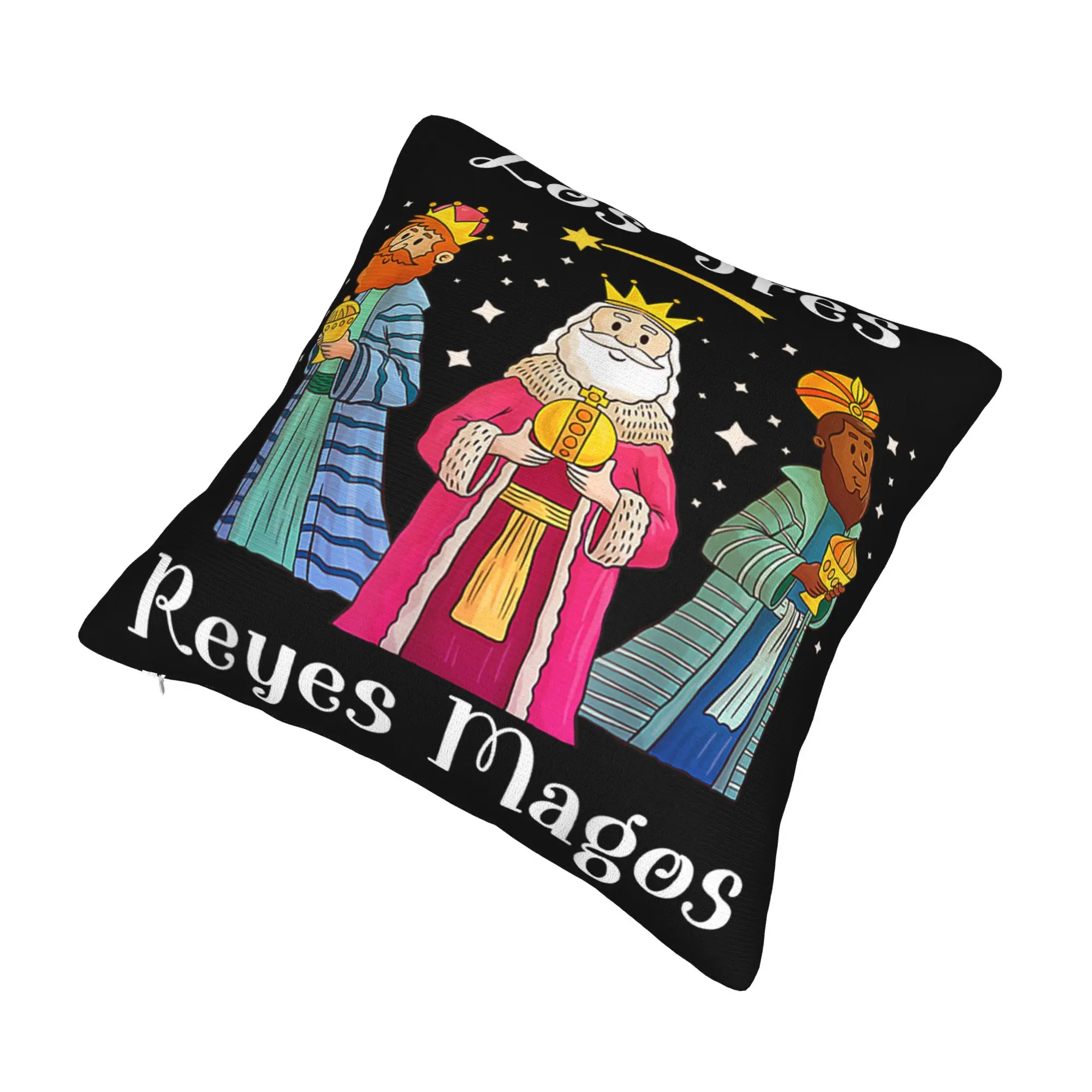 ثلاثة ملوك سعيد عطلة يوم المخدة الطباعة غطاء الوسادة الزخرفية لوس تريس رييس Magos الحكيمة رمي كيس وسادة غطاء