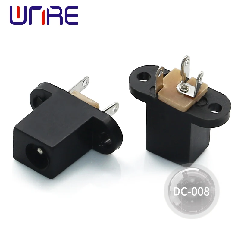 10Pcs DC-008 3Pin Power Socket Interface Connector With Screw Hole High Temperature Resistant Equipment Charging Port 1A30V