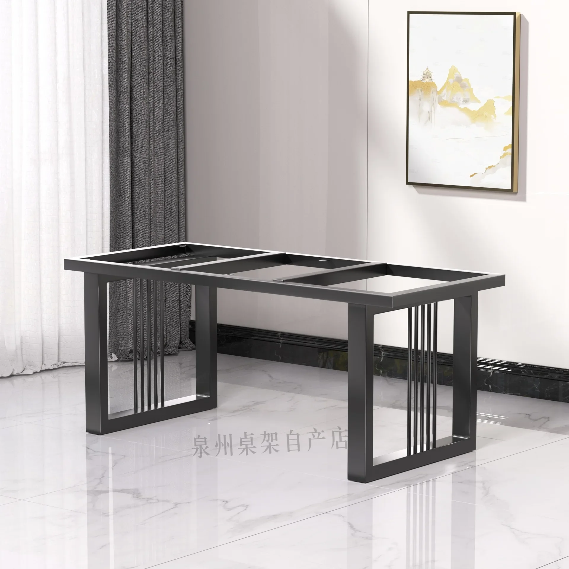 Table leg bracket desk rock slab foot metal rectangular dining base marble tea rack